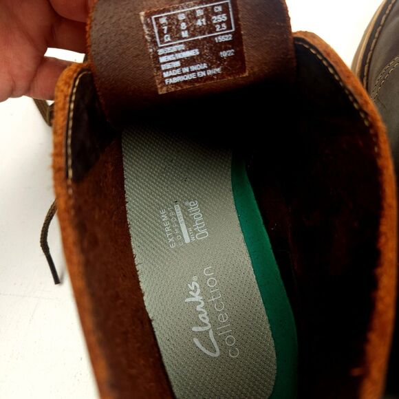 Clarks Bushacre 2 Desert Boots Mens 8 M Dark Brown Leather Chukka Lace-Up Casual main image 6